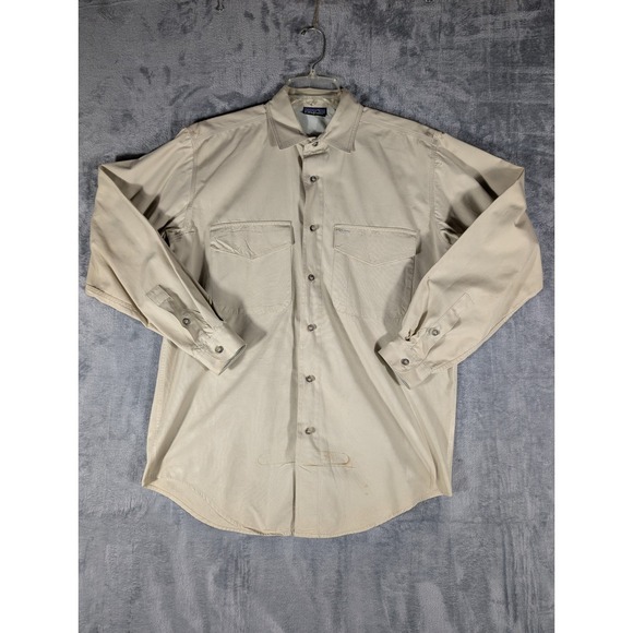 Patagonia Other - Patagonia Men's Small Tan 100% Cotton Canvas Long Sleeve Button Up Work Shirt